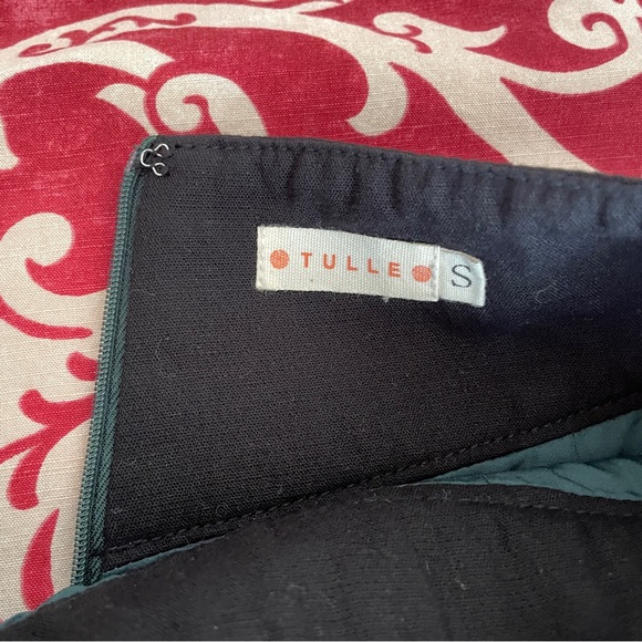 Tulle Forest Green and Black Pencil Skirt SZ Small - Picture 6 of 12